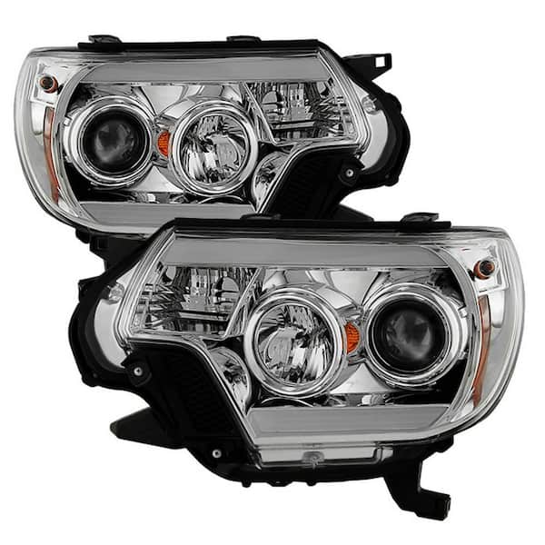 Toyota Tacoma 12-15 Projector Headlights - Light Bar DRL - Chrome