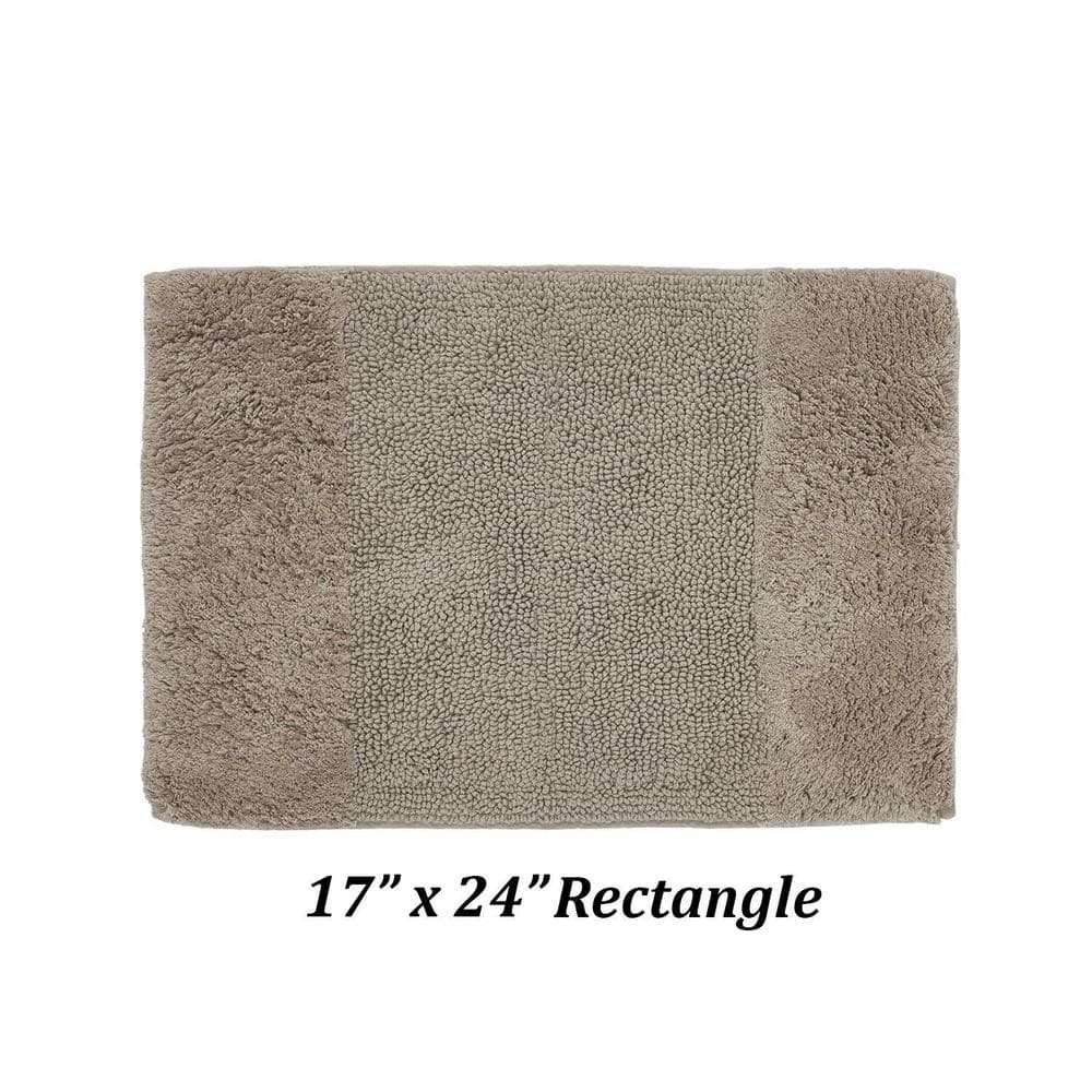 Granada Beige Cotton Tufted Non-Slip Bath Rug 17" x 24"