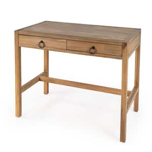 30.5 in. H x 40.0 in. W x 22.0 in. D Natural Lark Wooden 2-Drawer Desk