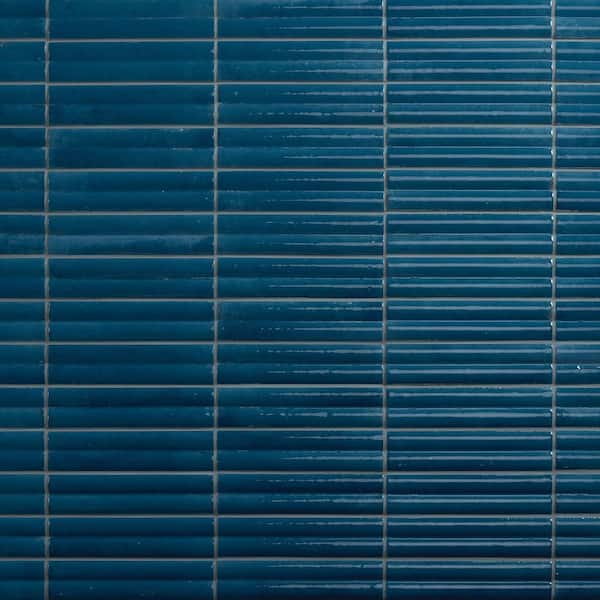 Daltile Remedy Oasis 2 in. x 10 in. Glossy Porcelain Fluted Wall