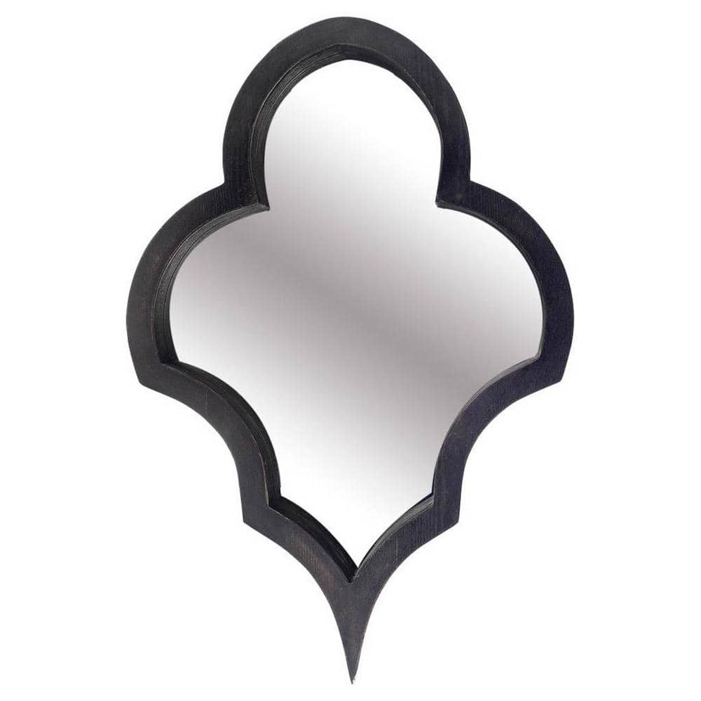 Medium Black 23.3 in. W x 34.3 in. H Contemporary Irregular Metal Framed Mirror price history on PriceWatchPro
