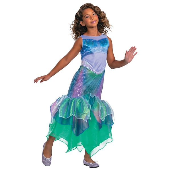 Disguise Kids Deluxe Live Action Little Mermaid Ariel Costume - Large 10-12 - Kids Halloween Costume