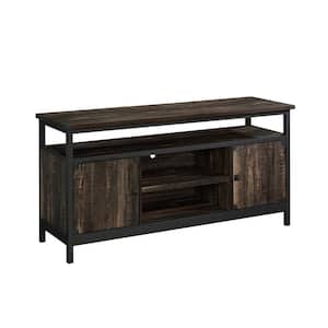 Steel River 60 in. Carbon Oak Composite TV Stand Fits TVs Up to 60 in. with Storage Doors