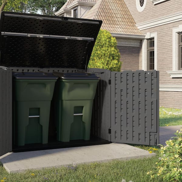 Suncast The Stow-Away 5 ft. x 4 ft. Plastic Horizontal Storage Shed with Floor Kit Suncast The Stow-Away 5 ft. x 4 ft. Plastic Horizontal Storage Shed with Floor Kit