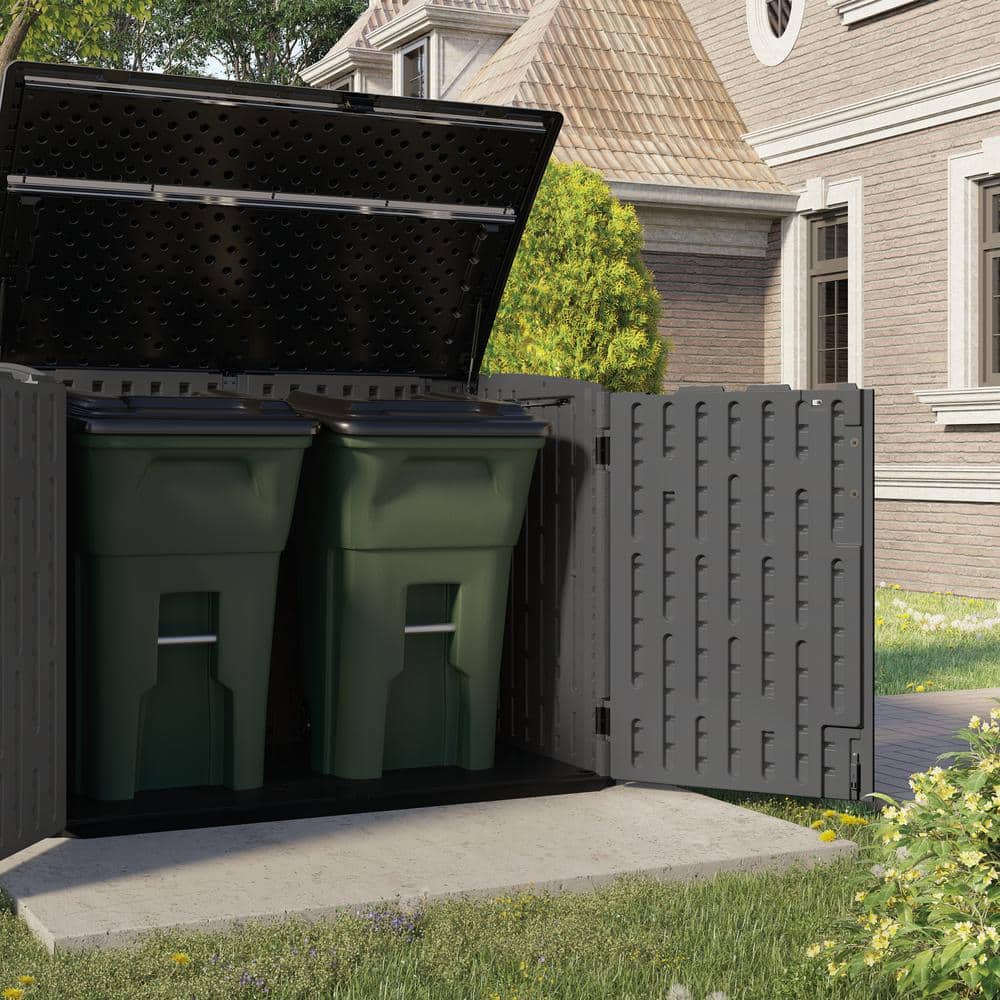 Gray 4 ft. x 6 ft. Steel-Reinforced Resin Storage Shed