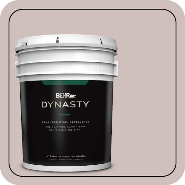 BEHR DYNASTY 5 gal. #750A-3 Vintage Taupe Semi-Gloss Enamel Interior Stain-Blocking Paint & Primer