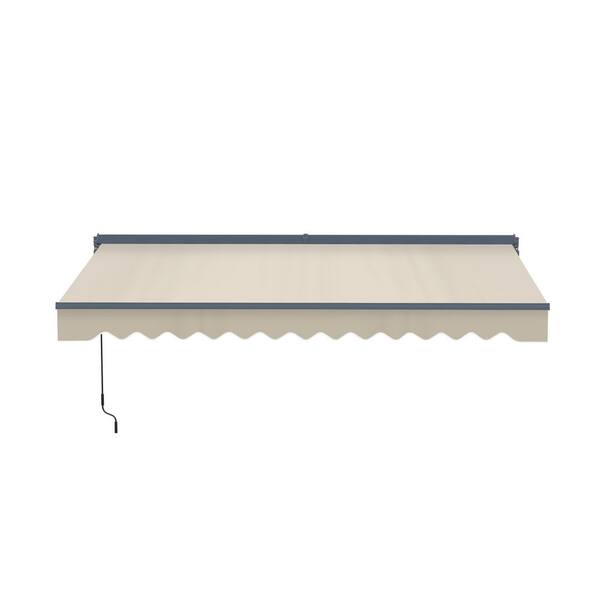 ALEKO 12 ft. Moroccan Polyester Motorized Patio Awning Semi