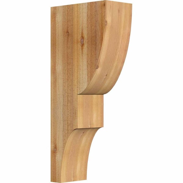Ekena Millwork 6 in. x 12 in. x 28 in. Western Red Cedar Ridgewood Rough Sawn Corbel