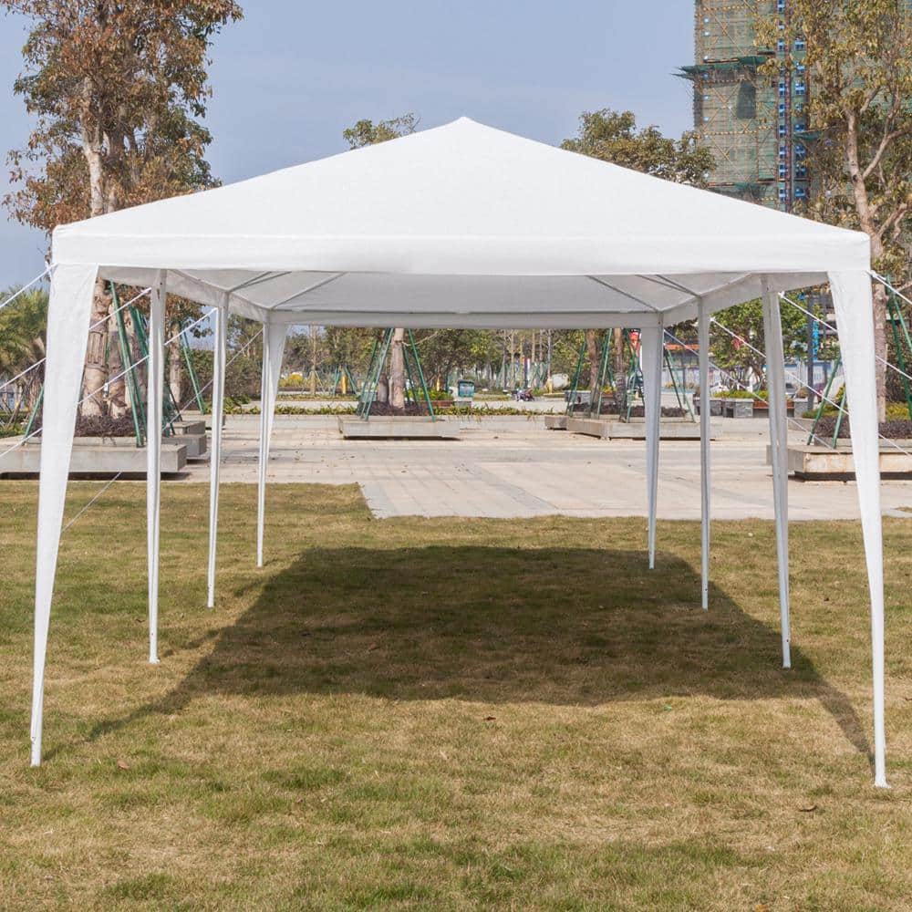 White 30' x 10' Outdoor Wedding Canopy Tent with 5 Sidewalls