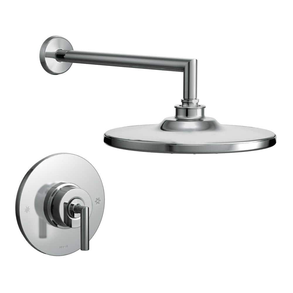 Matte Black 10-Inch Modern Rain Shower Trim Kit