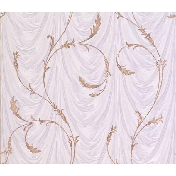 Spazio Eleanora Lavender Scrolling Vine Wallpaper