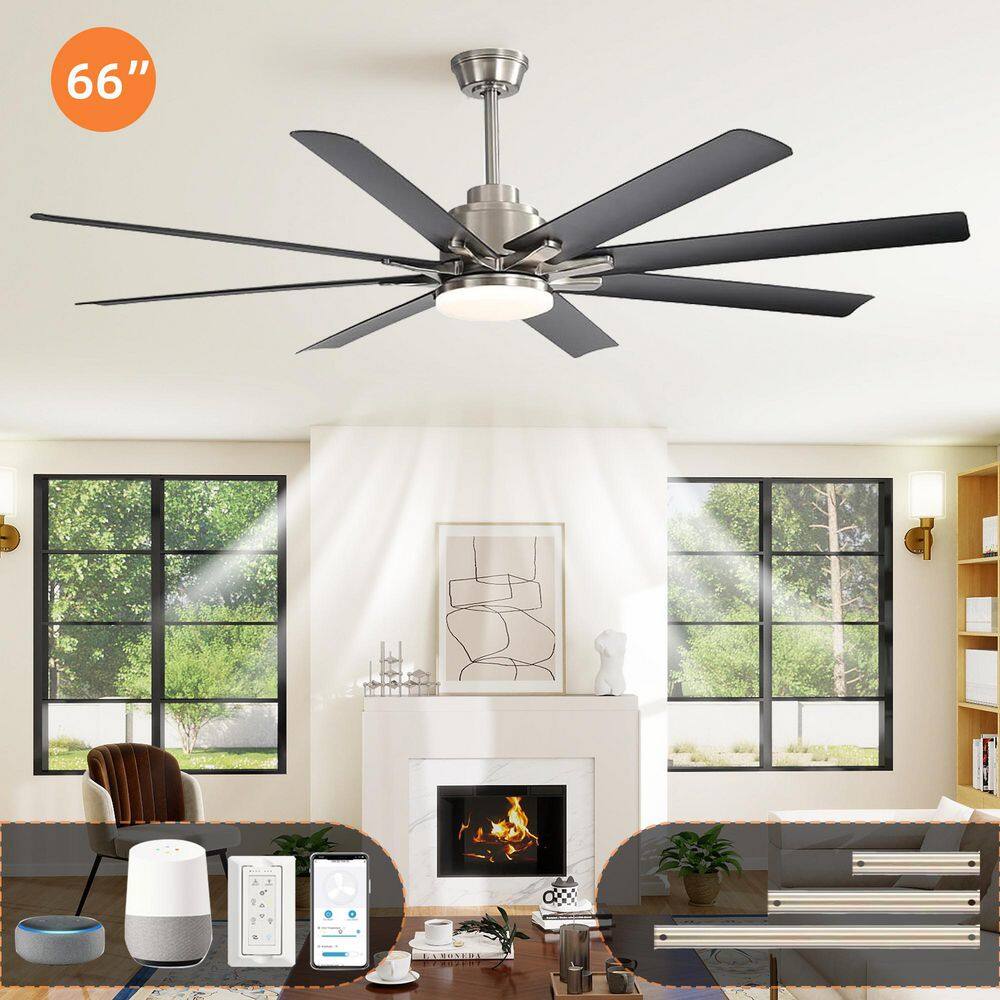 66 in. Low Profile ABS Ceiling Fan with Dimmable Lights and Smart Remote Control 6 Speed Reversible DC Motor price history on PriceWatchPro