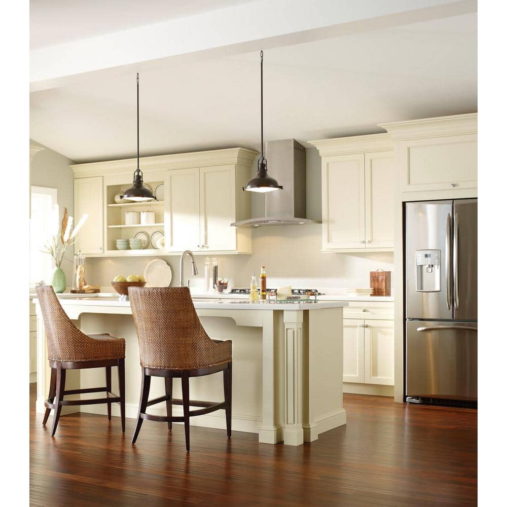 Mini Brushed Nickel LED Pendant Light with Glass Shade