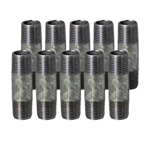 1-1/4 in. x 5-1/2 in. Galvanized Steel Nipple Pipe (10-Pack)