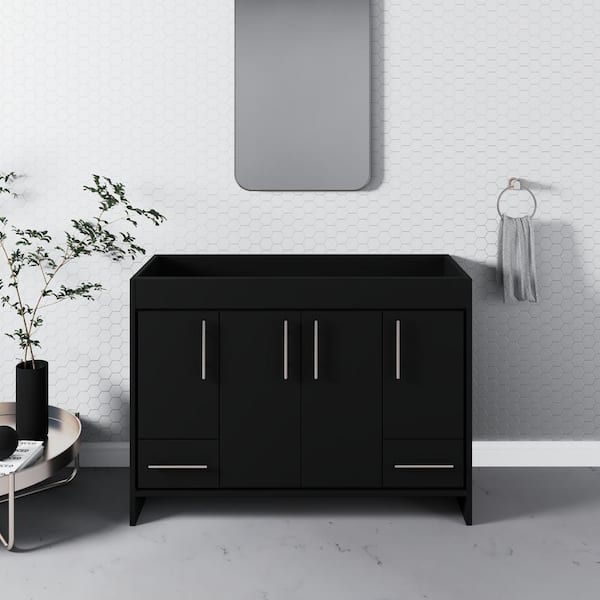 VOLPA USA AMERICAN CRAFTED VANITIES Pacific 48 in. W x 18 in. D Modern Bath Vanity Cabinet Only in Black