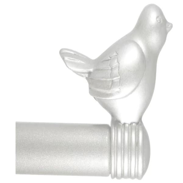 3/4-inch Cute Decorative Bird Adjustable Window Treatment Curtain Single Rod Set