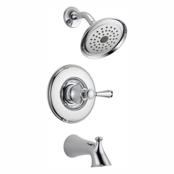 Delta Silverton Single-Handle 1-Spray Tub and Shower Faucet in Chrome (Valve Included)