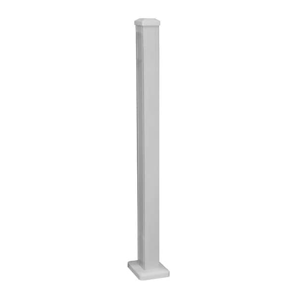 Weatherables Stanford 2.5 in. x 2.5 in. x 44 in. Textured White Aluminum Post Kit
