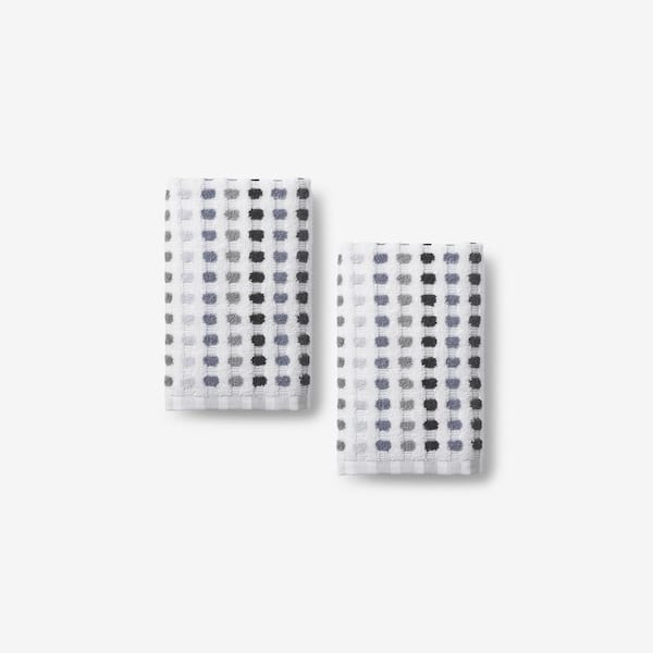 The Company Store Spectrum Gray Geometric Cotton Wash Cloth