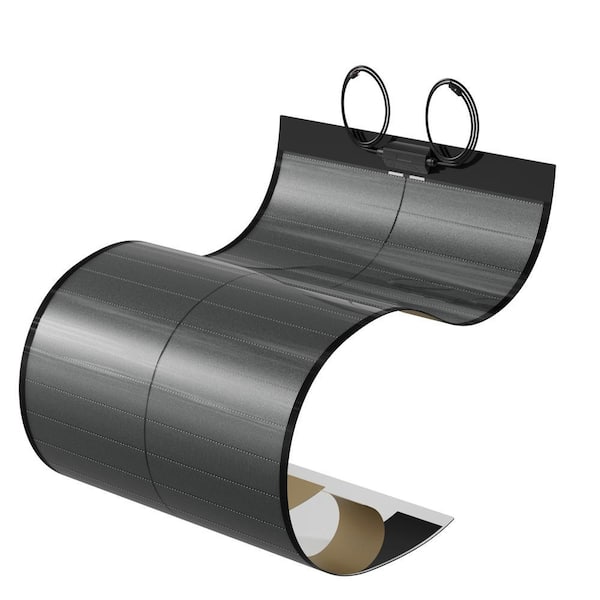 100-Watt Compact CIGS Thin-Film Flexible Solar Panel, The Most Flexible Solar Panel with Tape for Easy Installation