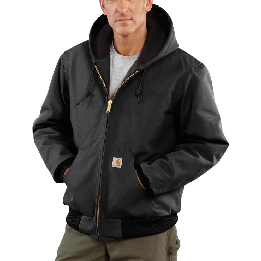 Carhartt Men's XX-Large Tall Black Cotton Quilted Flannel Lined