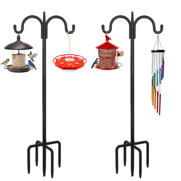 4 Pack 6 Inch Large s Hooks for Hanging Plants, 5 MM Thick Heavy Duty Black  s Hooks for Hanging Outdoor Plants, Bird Feeders, Wind Chimes, Gardening