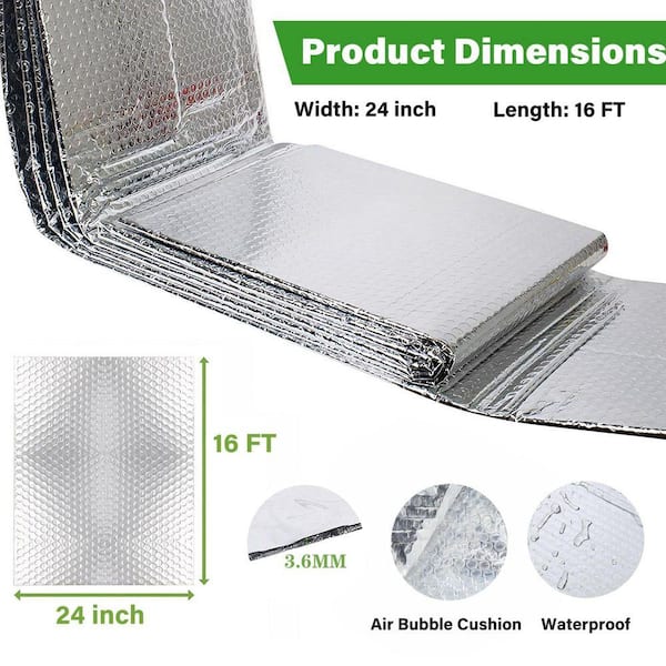 Laybus Reflective Insulation Sheet 3. 6mm Thick, 24in. x 16ft
