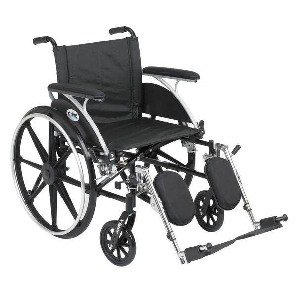 Drive Viper Wheelchair with Removable Flip Back Full Arms and Elevating Legrest