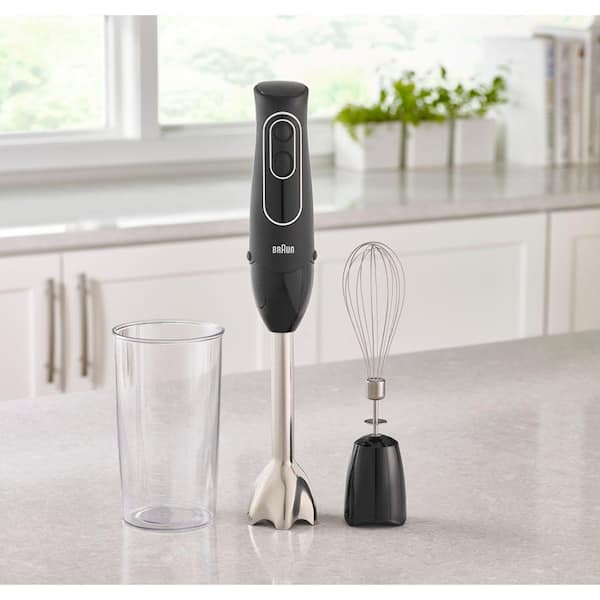 Braun MultiQuick MQ505 2-Speed Black Immersion Blender with Beaker and Whisk MQ505 - The Home Depot