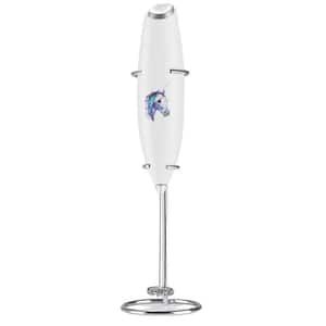 Powerful Milk Frother for Coffee with Upgraded Titanium Motor - Unicorn White