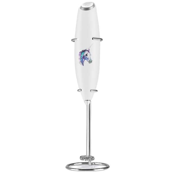 Zulay Kitchen Powerful Milk Frother for Coffee with Upgraded Titanium Motor Unicorn White Z