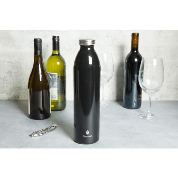 Retro 32 oz. Metallic Black Vacuum Insulated Stainless Steel Bottle