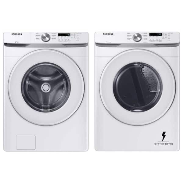 4.5 cu. ft. High-Efficiency Washer with Self-Clean+ and 7.5 cu. ft. Dryer with Sensor Dry, White Set