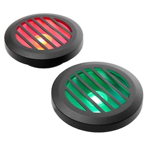 Low Voltage Black Hardwired Color Changing Integrated LED Weather Resistant InGround Well Light Powered by Hubspace