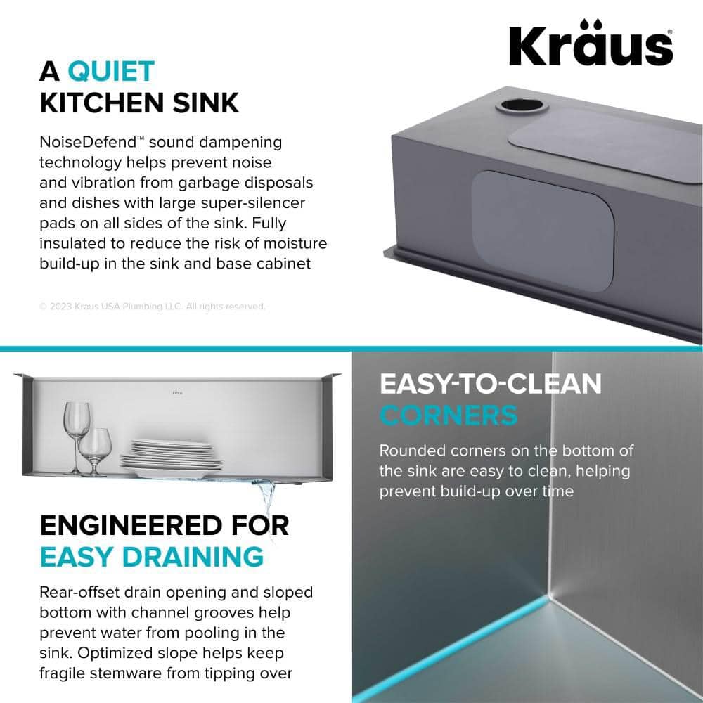 Kore 36" Stainless Steel Drop-in Farmhouse Kitchen Sink