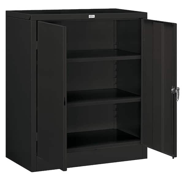 Salsbury Industries Steel Freestanding Garage Cabinet in Black (36 in. W x 42 in. H x 18 in. D)