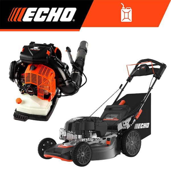 21 in. 190 cc Gas 3-in-1 Dual Blade RWD Self-Propelled Lawn Mower and 79.9 cc Gas Professional Grade Backpack Blower Kit