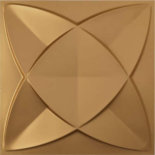 Ekena Millwork 19 5/8 in. x 19 5/8 in. Speedwell EnduraWall Decorative 3D Wall Panel, Gold (12-Pack for 32.04 Sq. Ft.)