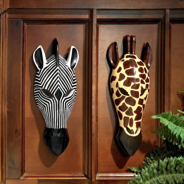 Design Toscano 14.5 in. x 5.5 in. Tribal-Style Animal Wall Mask 