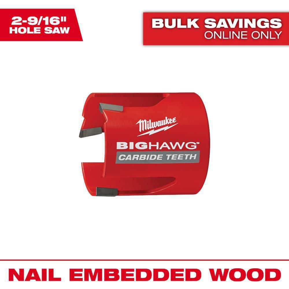 H &Ｏ　床JAWS Milwaukee 2-9/16 in. Big Hawg Carbide Hole Saw 49-56-9220 - The
