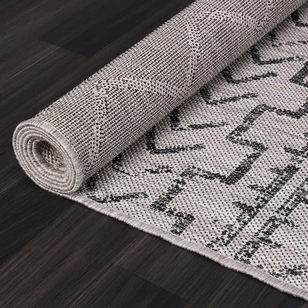Beverly Rug Dark Grey 9 ft. x 12 ft. Waikiki Trellis Modern