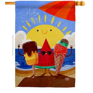 28 in. x 40 in. Summer Buddy House Flag Double-Sided Decorative Vertical Flags