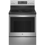 30 in. 5.3 cu. ft. Freestanding Electric Range in Fingerprint Resistant Stainless with True Convection and Air Fry