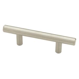 2-1/2 in. (64mm) Center-to-Center Brushed Steel Bar Drawer Pull (12-Pack)
