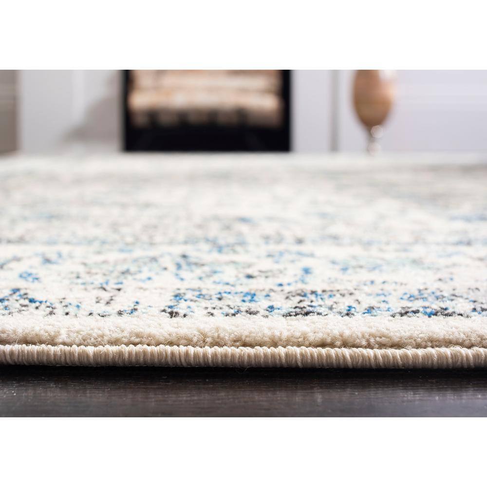 Evoke 8 ft. x 10 ft. Gray/Ivory Border Area Rug - thumbnail 9