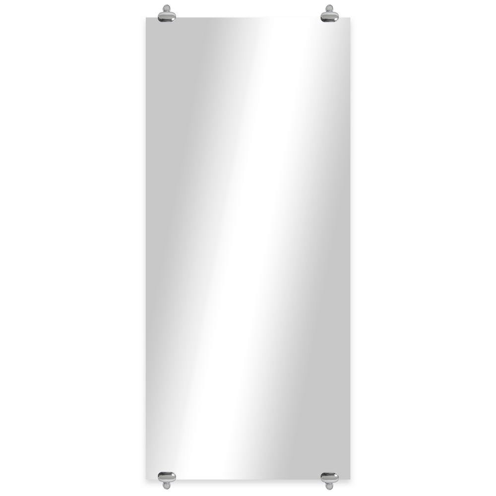 Modern Rustic (48in. W x 33.5in. H) Frameless Rectangular Wall Mirror with 