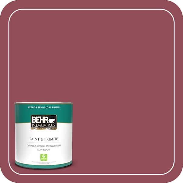 BEHR PREMIUM PLUS 1 qt. #MQ1-05 Rialto Semi-Gloss Enamel Low Odor Interior Paint & Primer