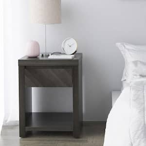 1-Drawer Fillmore Oak Nightstand (25 in. H x 19.5 in. W x 19.5 in. D)