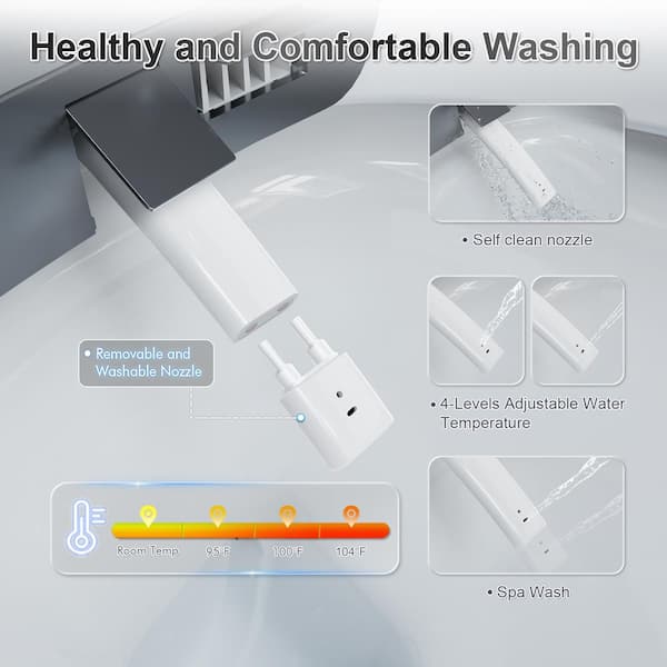 GIVING TREE Smart Toilet Bidet with Warm Air Dryer & Multi-Mode Cleaning
