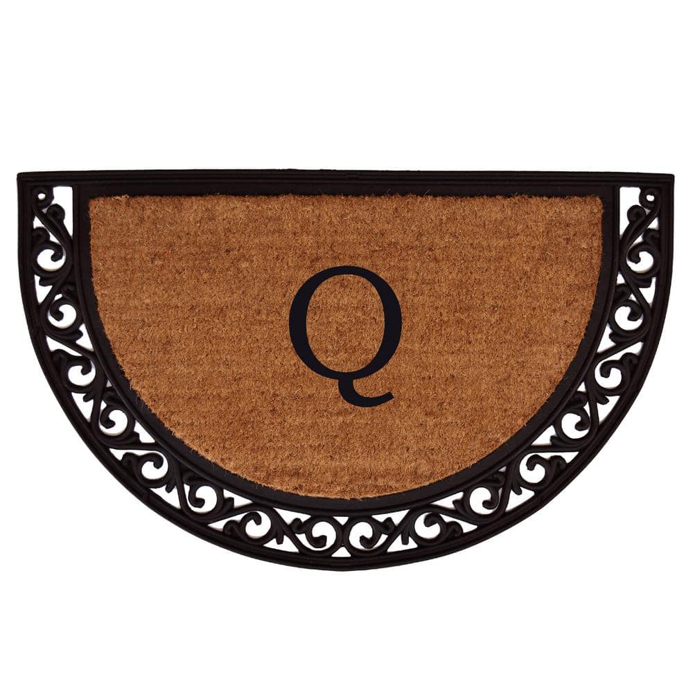 Ornate Scroll 30 in. x 48 in. Coir Monogrammed Door Mat (Letter Q) price history on PriceWatchPro